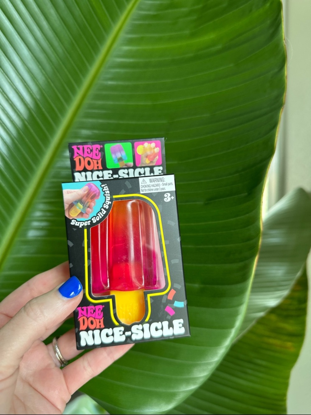 Nee Doh Nice-Sicle Popsicle Squishy Toy - Pink Red & Yellow